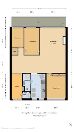 Floorplan - Oegstgeesterweg 96, 2231 BA Rijnsburg